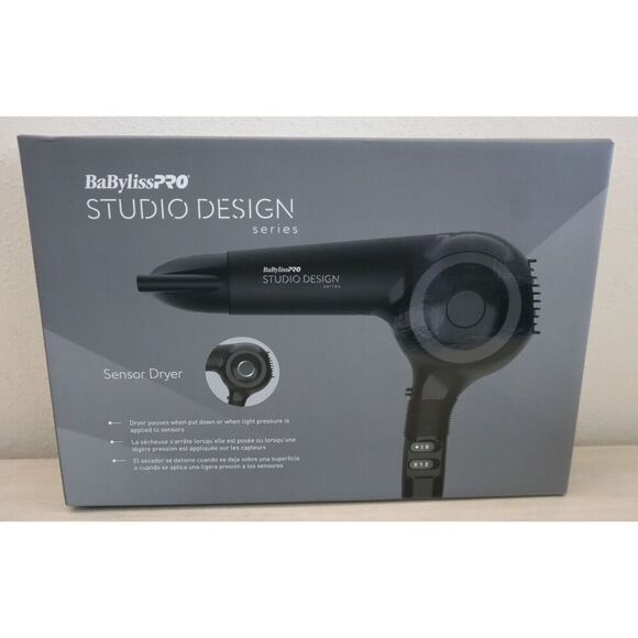 BaByliss PRO Studio Design Series Black The Sensor Hair Dryer 1875W - Picture 1 of 6